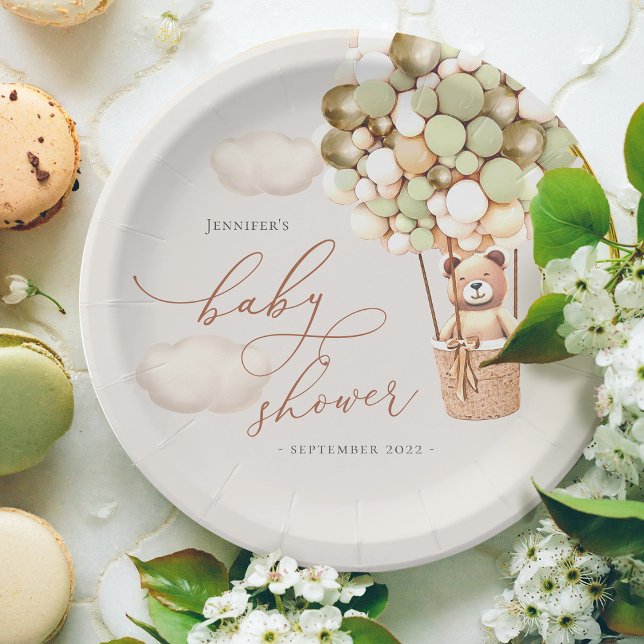 Wir können frühzeitig warten! Teller für Babydusch (Von Creator hochgeladen)