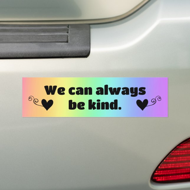 Wir können immer ein netter Regenbogen-Autoaufkleb Autoaufkleber (Auf Auto)