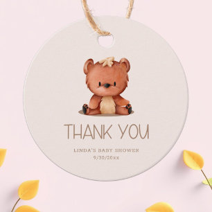 Wir können kaum warten Baby Shower Danke Geschenkanhänger