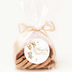 Wir können kaum warten, Baby Shower Favor Dekorati Runder Aufkleber