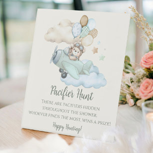 Wir können kaum warten - Baby Shower Lutscher Jagd Sockelschild