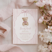 Wir können kaum warten Baby Shower Mädchen Rosa St