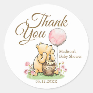 Wir können kaum warten Baby Shower Neutral Runder Aufkleber
