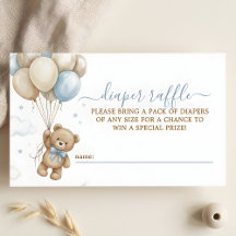 Wir können kaum warten Bär Windel-Raffle Baby-Part