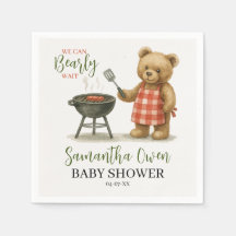 Wir können kaum warten BBQ Baby Shower Junge