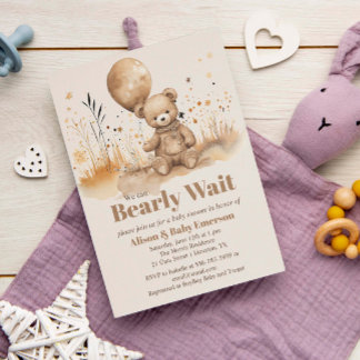 Wir können kaum warten Dreamy Baby Dusche Einladun Einladung
