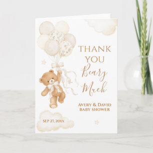 Wir können kaum warten Neutrale Babyparty Dankeskarte