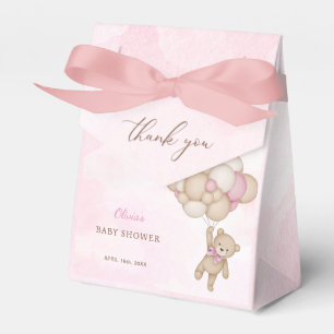 Wir können kaum warten Rosa Babyparty Dankeschön Geschenkschachtel