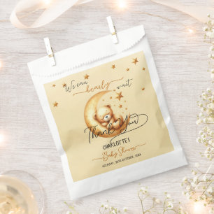 Wir können kaum warten Süßer Babybär Baby-Party Geschenktütchen