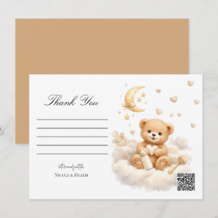Wir können kaum warten Teddybär Danksagungskarte Einladung
