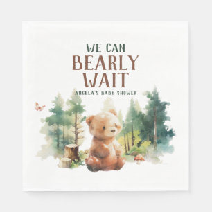 Wir können kaum warten Wald-Baby-Party Servietten