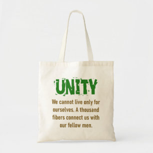 Wir können nicht nur für uns selbst leben - Unity- Tragetasche