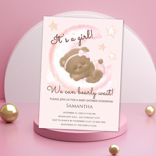 Wir können schon frühzeitig auf das Pink Moon Baby Einladung (Von Creator hochgeladen)