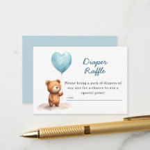 Wir können schon mal teddy Bear Blue Diaper Raffle