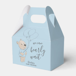 Wir können schon warten Teddy Bear Baby Dusche Geschenkschachtel