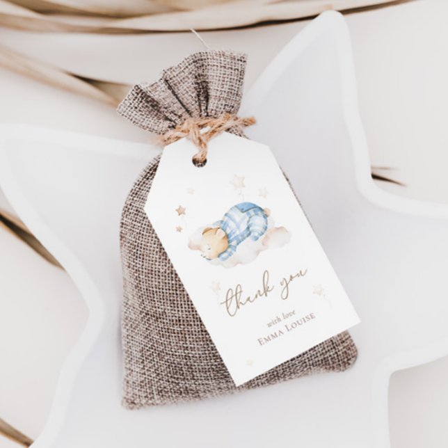 Wir können Teddy Bear warten Danke Geschenkanhänger (Von Creator hochgeladen)