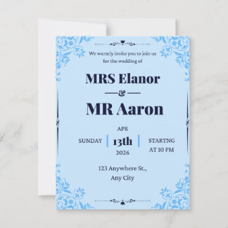 Wir laden Sie herzlich zur Hochzeit von RSVP Karte