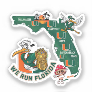 Wir laufen Florida Football Fan Gameday Grafik Aufkleber