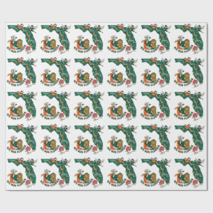 Wir laufen Florida Football Fan Gameday Grafik  Geschenkpapier
