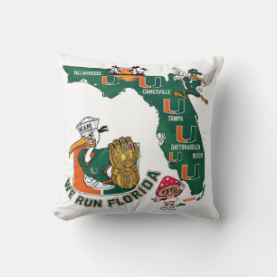 Wir laufen Florida Football Fan Gameday Grafik Kissen