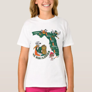 Wir laufen Florida Football Fan Gameday Grafik T-Shirt