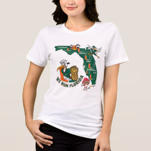 Wir laufen Florida Football Fan Gameday Grafik  Tri-Blend Shirt