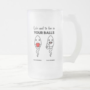 Wir lebten früher in Ihren Ballen, Individuelle N Mattglas Bierglas