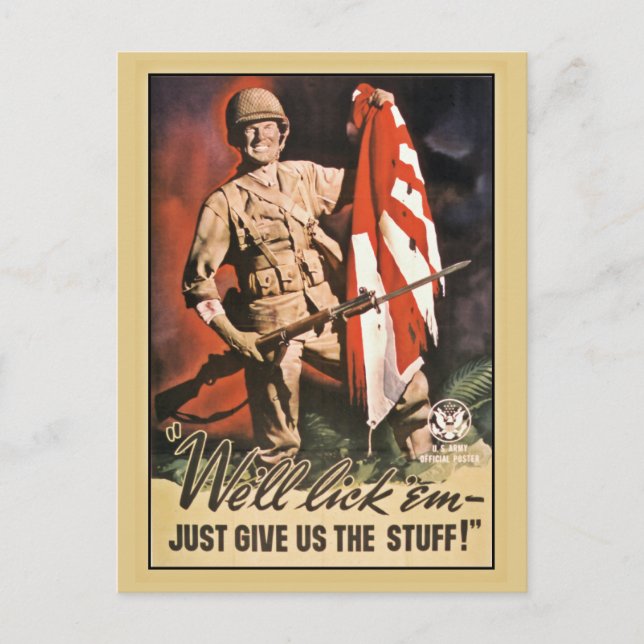 Wir lecken ihnen die Propaganda des 2. amerikanisc Postkarte (Vorderseite)