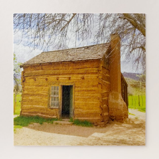 Wir Liebe Alte Hütten in Utah Jigsaw Puzzle (Vertikal)