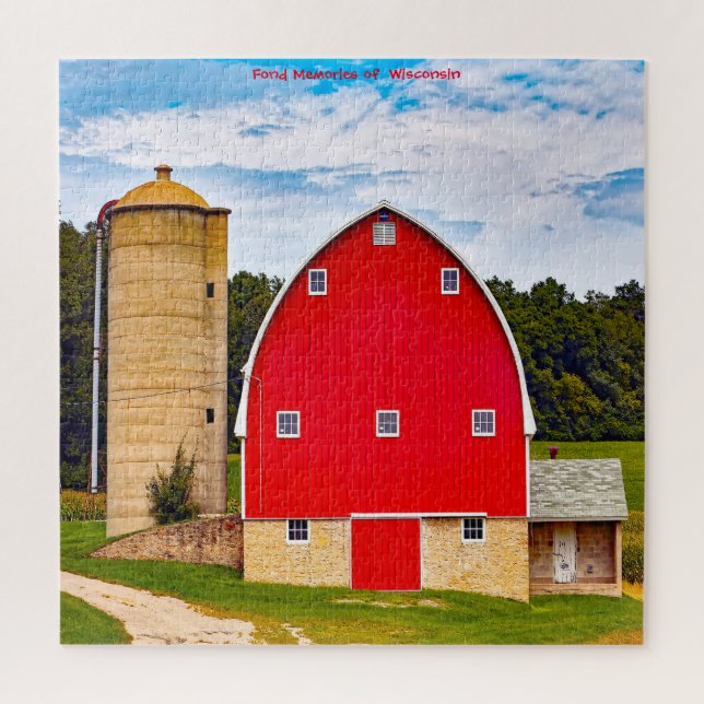 Wir Liebe alte Scheunen in Wisconsin. Jigsaw Puzzl (Vertikal)