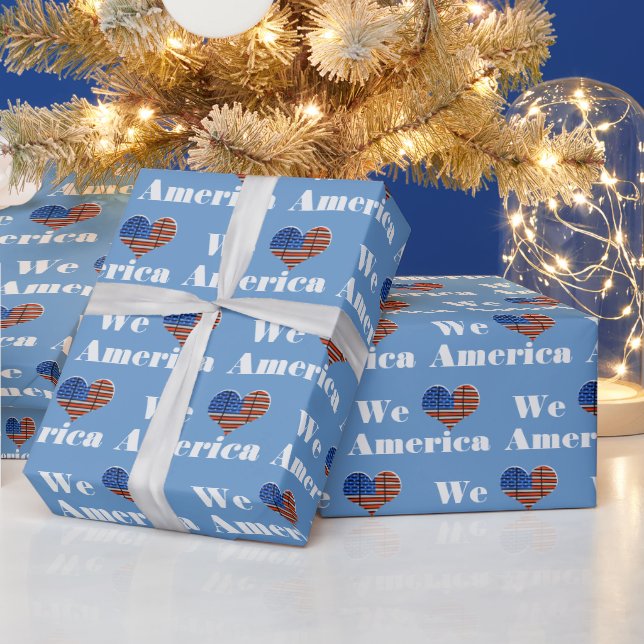 Wir Liebe Amerika Geschenkpapier (Feiertage)