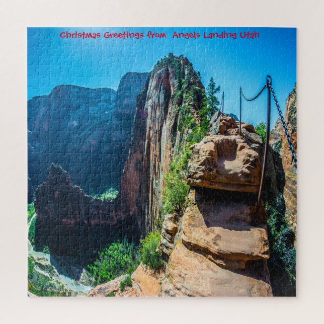 Wir Liebe Angels Landing Utah Jigsaw Puzzle (Vertikal)