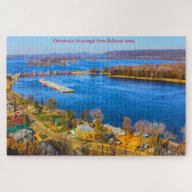 Wir Liebe Bellevue Iowa. Jigsaw Puzzle (Horizontal)