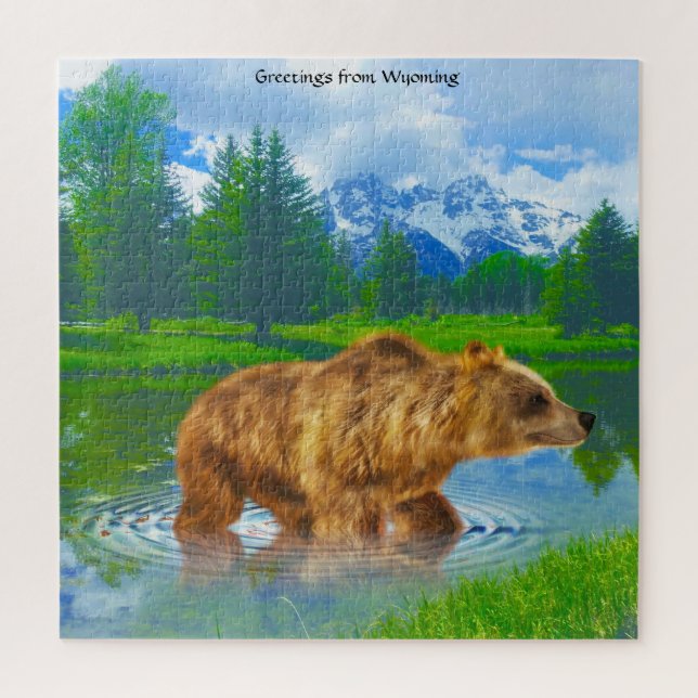 Wir Liebe Braunbären Wyoming. Jigsaw Puzzle (Vertikal)