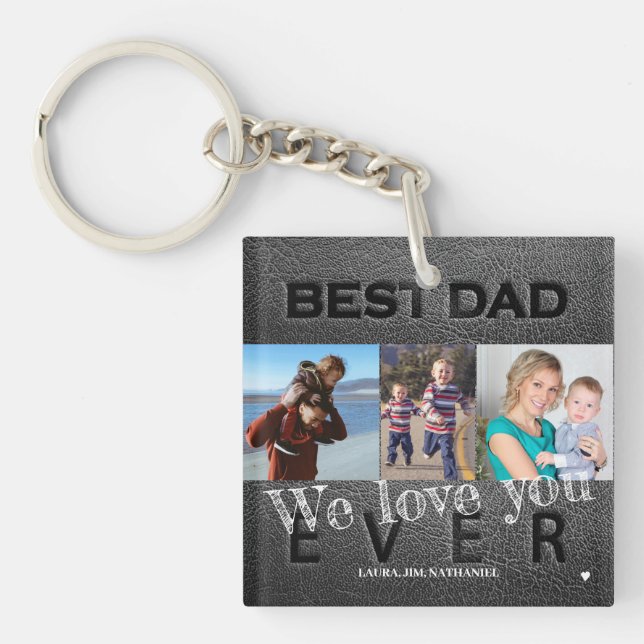 Wir Liebe, dass du personalisierte Fotos gibst Schlüsselanhänger (Vorderseite)