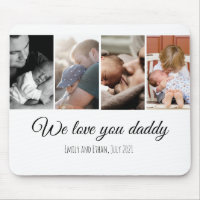 Wir Liebe, dass ihr Papa mit weißem Foto in der Gr