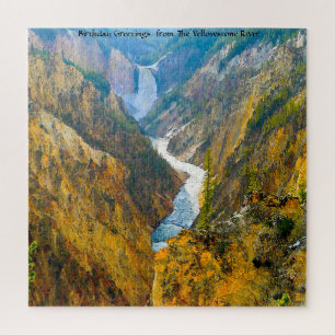 Wir Liebe den Yellowstone River Wyoming. Jigsaw Pu