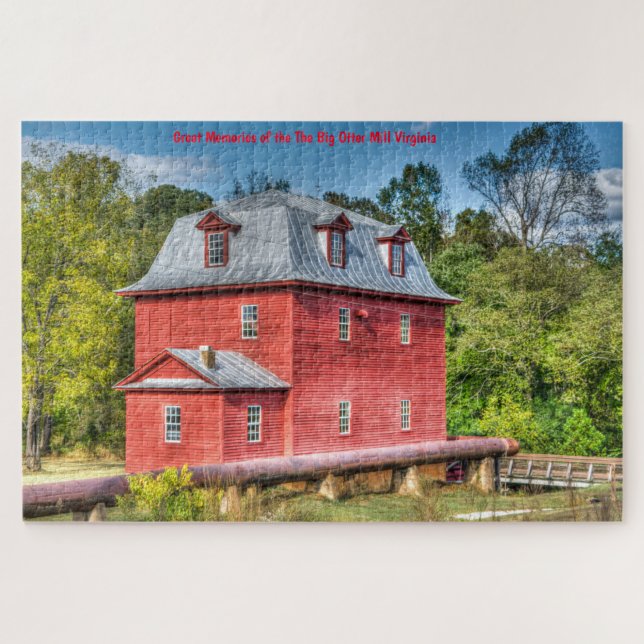 Wir Liebe des Big Otter Mill Virginia Jigsaw Puzzl (Horizontal)