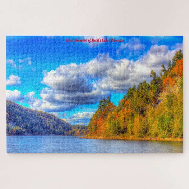 Wir Liebe Devils Lake Wisconsin. Jigsaw Puzzle (Horizontal)