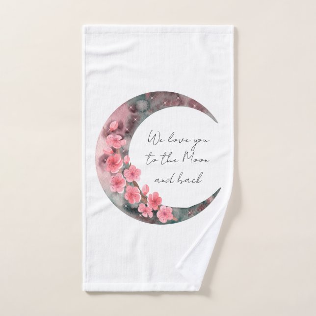 Wir Liebe dich zum Mond und zurück Handtuch (Handtuch)
