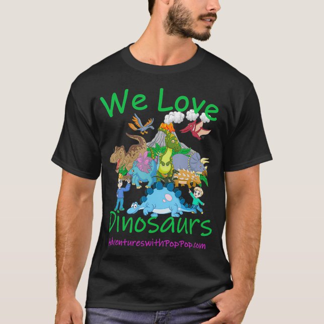 Wir Liebe Dinosaurier T-Shirt (Vorderseite)