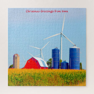 Wir Liebe Farm in Iowa. Jigsaw Puzzle