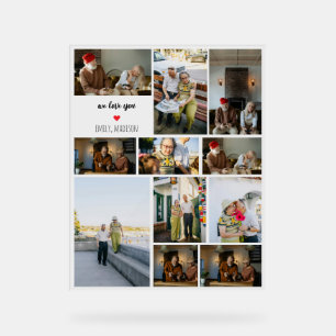 Wir Liebe für die individuelle FotoCollage Acrylschild