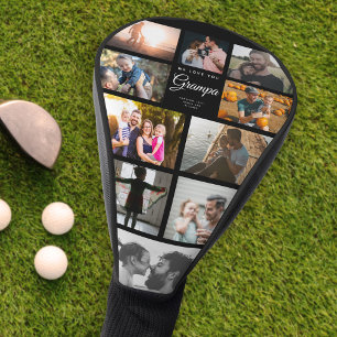 Wir Liebe Grampa Familienfoto Collage Sportfan Golf Headcover