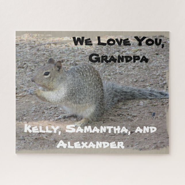 Wir Liebe Grandpa Gray Eichhörnchen Outdoor Gramps (Horizontal)