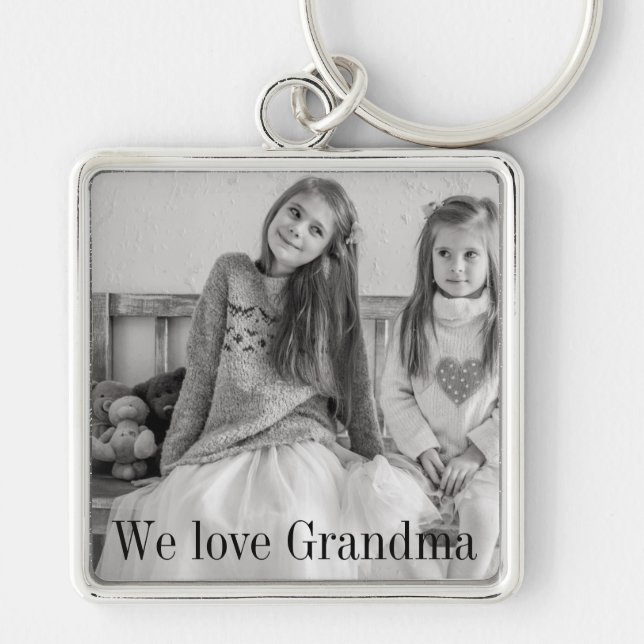 Wir Liebe Großmutter-Foto-Schlüsselkette Schlüsselanhänger (Vorne)