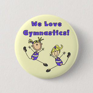 Wir Liebe-Gymnastik-T-Shirts und Geschenke Button
