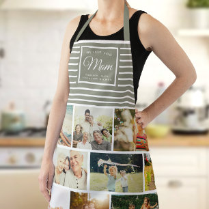 WIR LIEBE IHNEN MAMA Familienfoto Collage Skript G Schürze