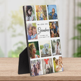 WIR LIEBE IHNEN Oma Moderne Grafik Collage Fotoplatte