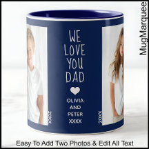 Wir Liebe Ihnen Vater, zwei Fotos Text, Navy C41